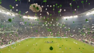 Minik Çağan için gerekli para toplandı, binlerce taraftar yeşil beyaz balon uçurdu