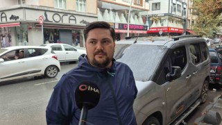 Motosikletteki 2 kişi ve kadın metrelerce savruldu