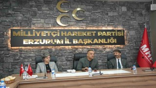 Muhtarlar, MHP Erzurum İl Başkanı Yurdagül ile kahvaltıda buluştu