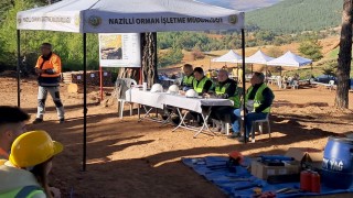 Nazilli Orman İşletme Müdürlüğünde üretim tatbikatı yapıldı