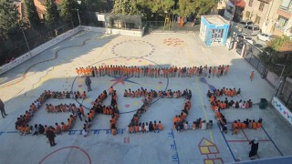 Öğrencilerden Gazzeye destek: Filistin için tek yürek oldular