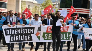 OKÜ’lü Öğrencilerinden Filistin’e Destek Yürüyüşü