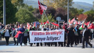 OMÜde Sumud Filosuna destek yürüyüşü: Artık yeter