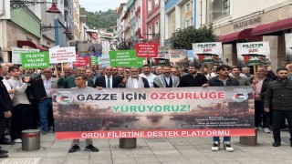 Orduda ‘Gazze için özgürlüğe yürüyoruz etkinliği