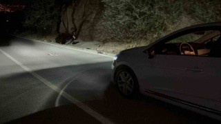 Otomobilin arkadan çarptığı motosiklet yoldan çıktı: 1 yaralı