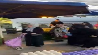 Peçeyle gizlendiler, pazarda hırsızlık yaparken yakalanınca böyle kaçtılar