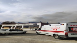 Samsunda mobilya dükkanında yangın