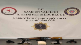 Samsunda narkotik operasyonu: Silah ve uyuşturucu ele geçirildi
