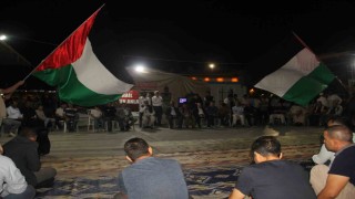 Şanlıurfada Sumud Filosuna destek nöbeti