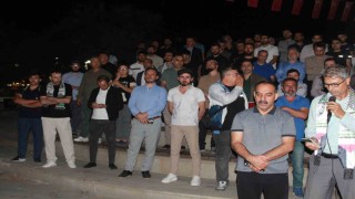 Siirtte vatandaşlar Sumud filosuna destek için meydanlara indi