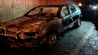 Sinopta yabancı plakalı araç küle döndü