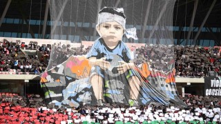 Sivasspor taraftarlarından Gazze koreografisi