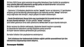 Somaspordan maçın hakemlerine tepki