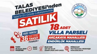 Talas Belediyesinden gözde lokasyonlarda villa parseli fırsatı
