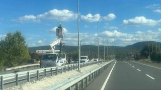 Tavşanlı çevre yolunda aydınlatma çalışmaları sürüyor