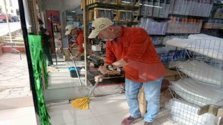 Tekirdağda su patlağı esnafı mağdur etti