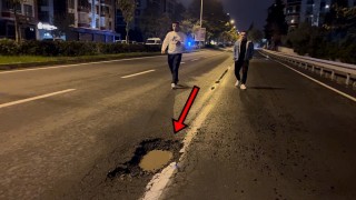 Tekirdağda sürücü çukurdan kaçarken başka çukura daldı: Çok kötüydü, çok korktuk