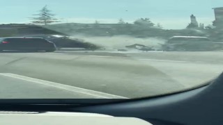 TEM Otoyolunda maganda dehşeti: Bebekli otomobili sıkıştırdı, 5 araç birbirine girdi