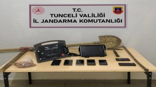Tuncelide kaçak kazı yapan 5 şüpheli suçüstü yakalandı