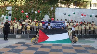 Tuncelide öğrencilerden Filistine destek