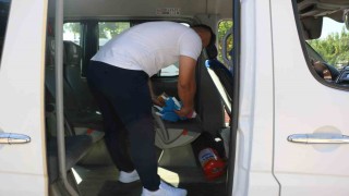 UKOME ekipleri servis araçlarını inceliyor