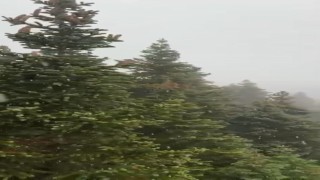 Uludağda ilk kar yağışı böyle görüntülendi