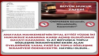 ÜNİPERSEN açtığı davayı kazandı, toplu sözleşme ikramiyesini eksik alan kamu görevlilerine ödeme yapılacak