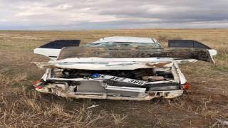 Uşakta otomobil tarlaya düştü: 1 kişi yaralandı