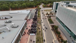 Uşakta üniversite öğrencilerinden Filistine destek yürüyüşü