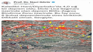 Uzmanlardan Diyarbakırdaki depreme ilişkin uyarı
