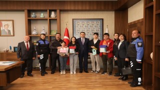 Vali Musa Işın, özel eğitim öğrencilerini kabul etti