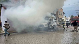 Vezirköprüde minibüs yangını