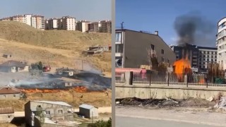 Yüksekovada çıkan iki farklı yangın kontrol altına alındı