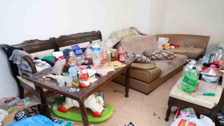 Yunusemrede çöp evden 2 kamyon çöp çıkarıldı