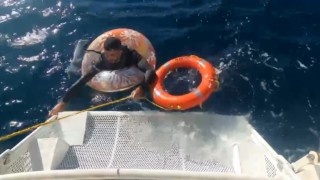 Yüzerek Yunanistana geçmeye çalışan düzensiz göçmen yakalandı