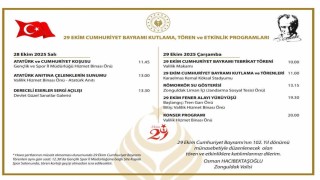 Zonguldakta 29 Ekim programı belli oldu