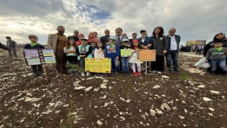 4 bin 500 fidan yanan ormanlık alanda toprakla buluştu