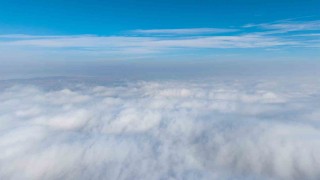 43 ilin geçiş güzergahında sis denizi havadan görüntülendi