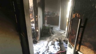 600 Evler Mahallesinde apartman dairesinde yangın paniği