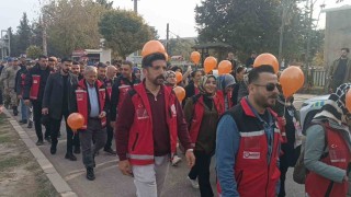 Adıyaman protokolü kadına şiddet için yürüdü