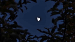 Ahlatta yarım ay manzarası hayran bıraktı