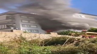 Alanyada 5 katlı binada korkutan yangın