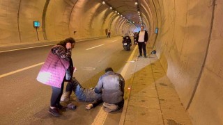 Alaplıda tünelde trafik kazası: 1 yaralı