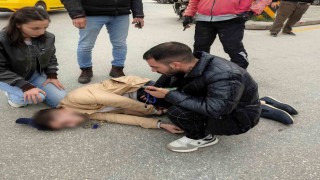 Aniden yere yığılan şeker hastası genç korkuttu