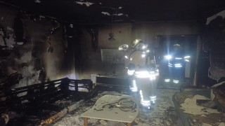 Antakyada yanan ev kullanılmaz hale geldi