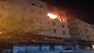 Antalyada apartman dairesi alev alev yandı