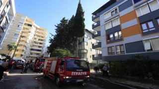 Antalyada teras katta çıkan yangın paniğe neden oldu