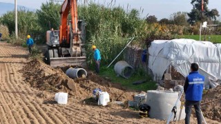 Atçada kanalizasyon hattı yapımı başladı