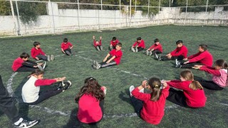 Aydında çocuklar güne sporla başlıyor