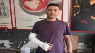 Ayırmaya çalıştığı kavga nedeniyle 3 yaşındaki oğlunun yanında saldırıya uğradı